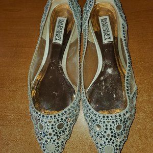 Badgley Mischka Ivory & Crystal Gigi Pointed Toe
